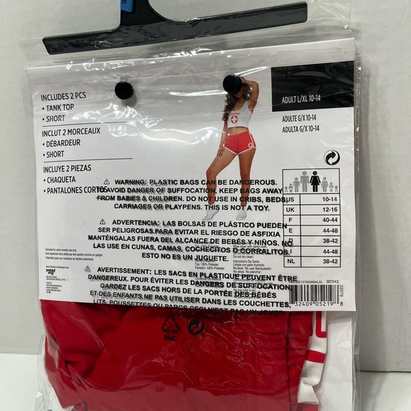 Lifeguard Babe L/XL (10-14) women’s Adult Size Halloween Costume Red/ - Picture 6 of 8